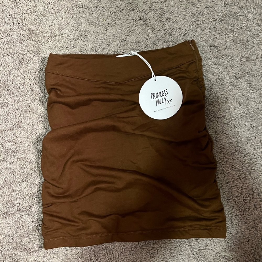 PRINCESS POLLY BROWN SKIRT NEVER WORN!